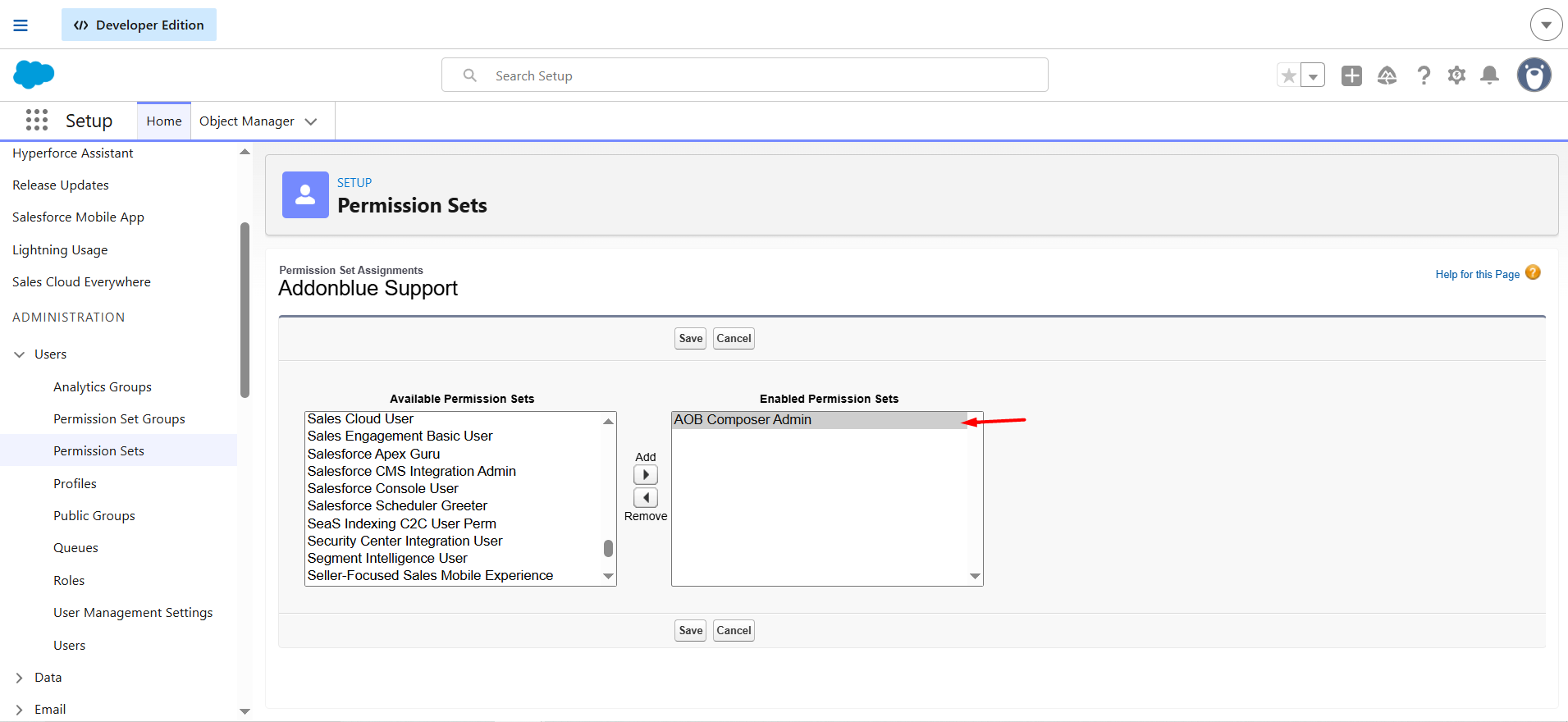 AOB Composer Setup: screenshot 2