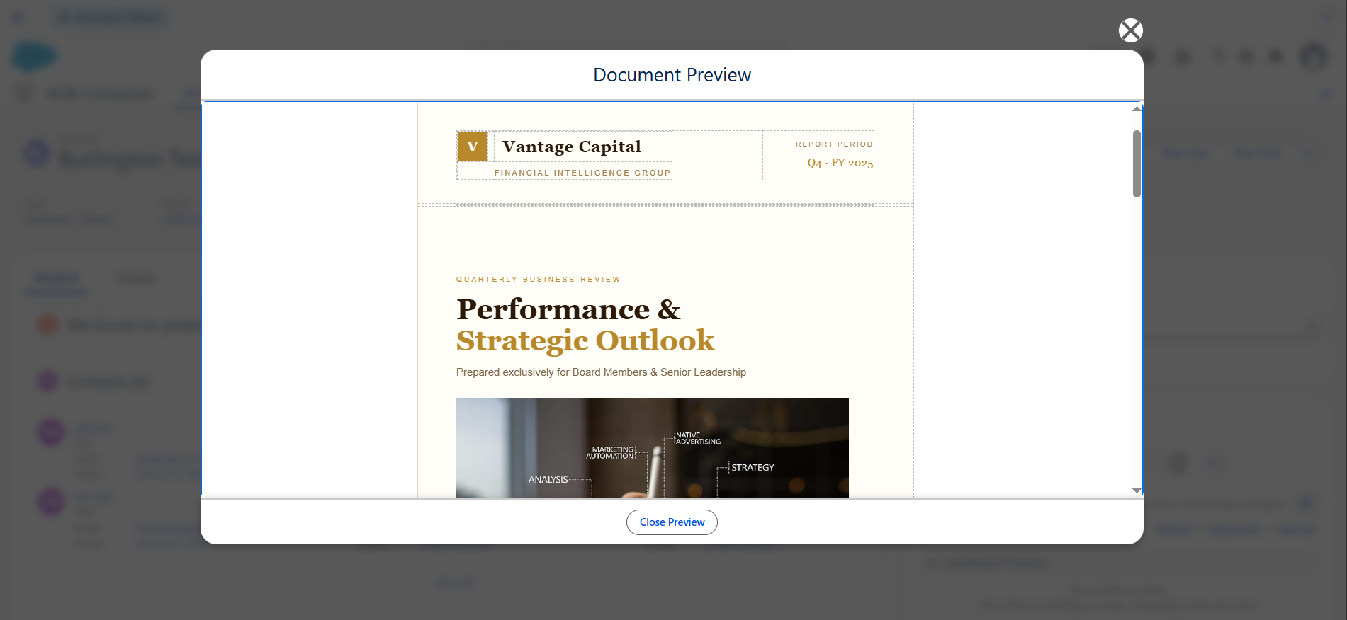 Generate Document using Component: screenshot 2