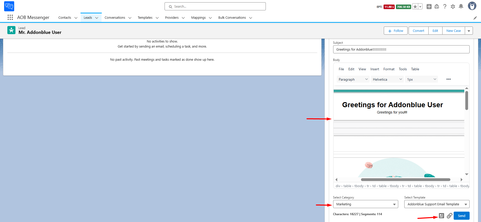 Sending Email from Conversation Component: screenshot 3
