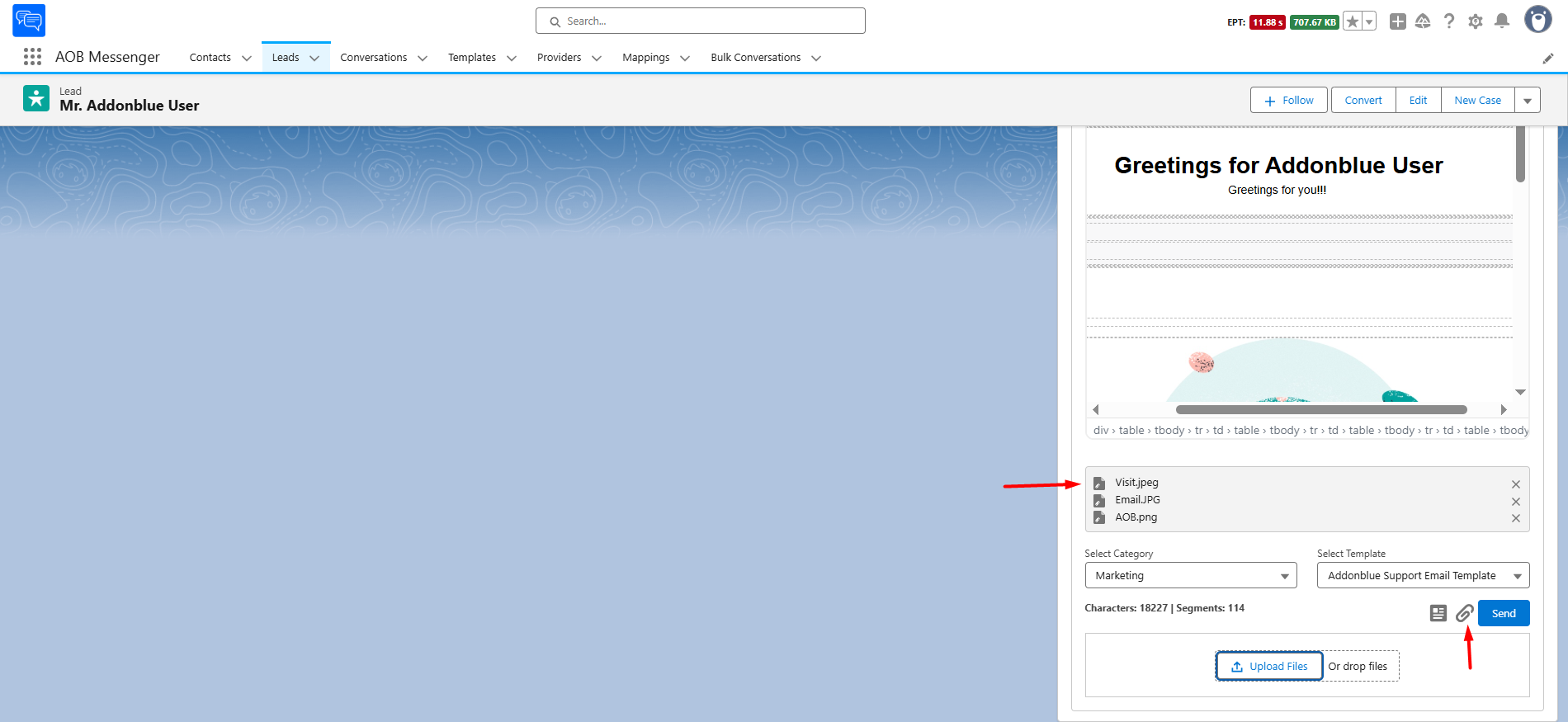 Sending Email from Conversation Component: screenshot 4
