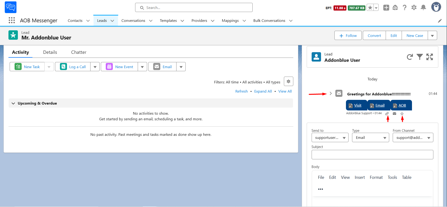 Sending Email from Conversation Component: screenshot 5