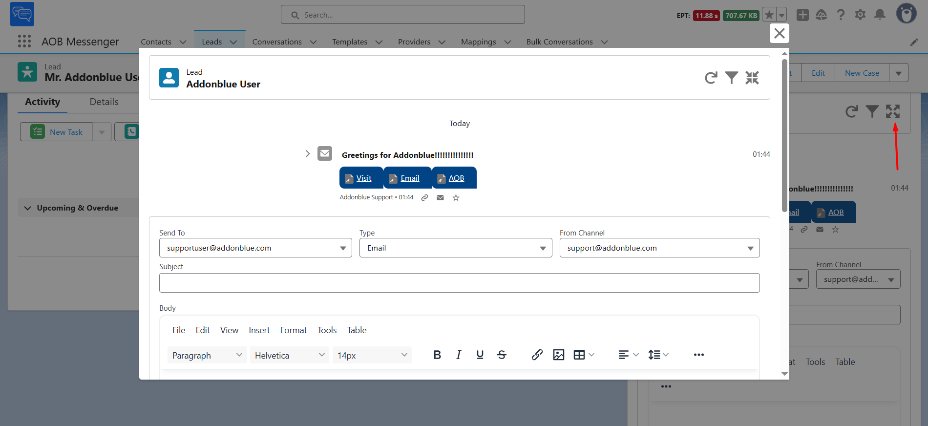 Sending Email from Conversation Component: screenshot 7