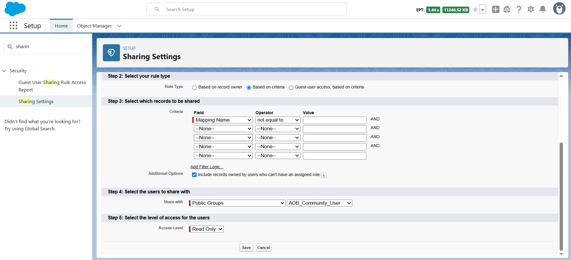 Share channel and template records with Community User: screenshot 15