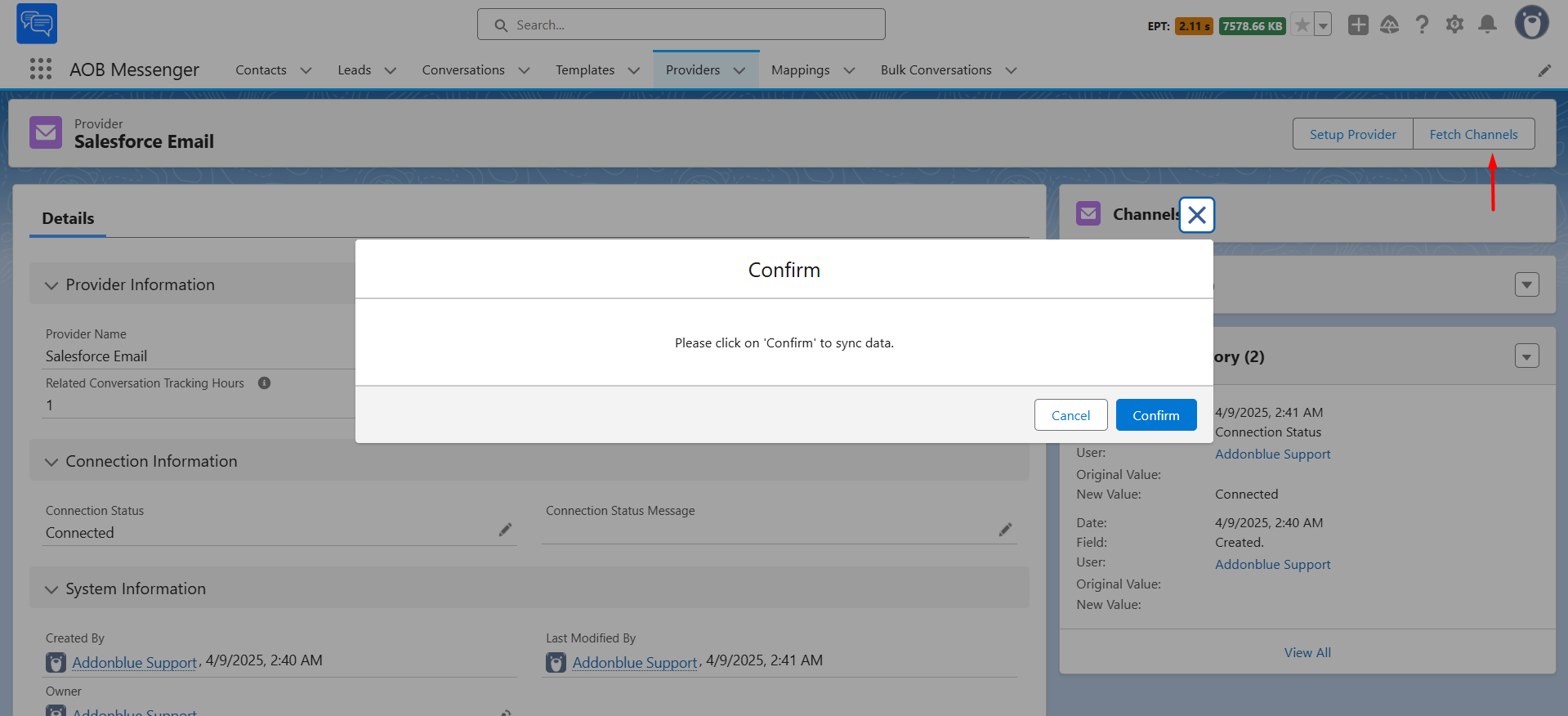 Setup Salesforce for sending emails: screenshot 5