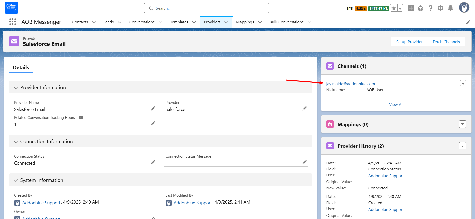 Setup Salesforce for sending emails: screenshot 6