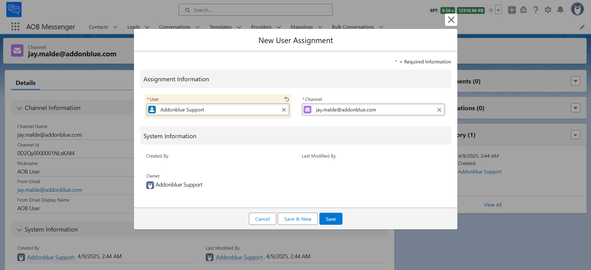 Setup Salesforce for sending emails: screenshot 8