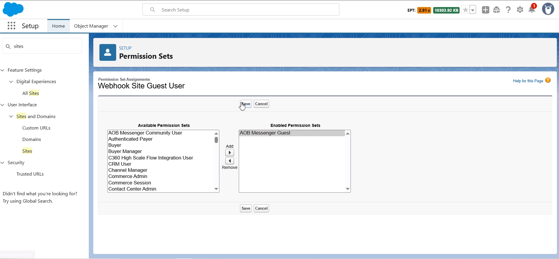 Setup Sites for Incoming Webhook Requests: screenshot 7