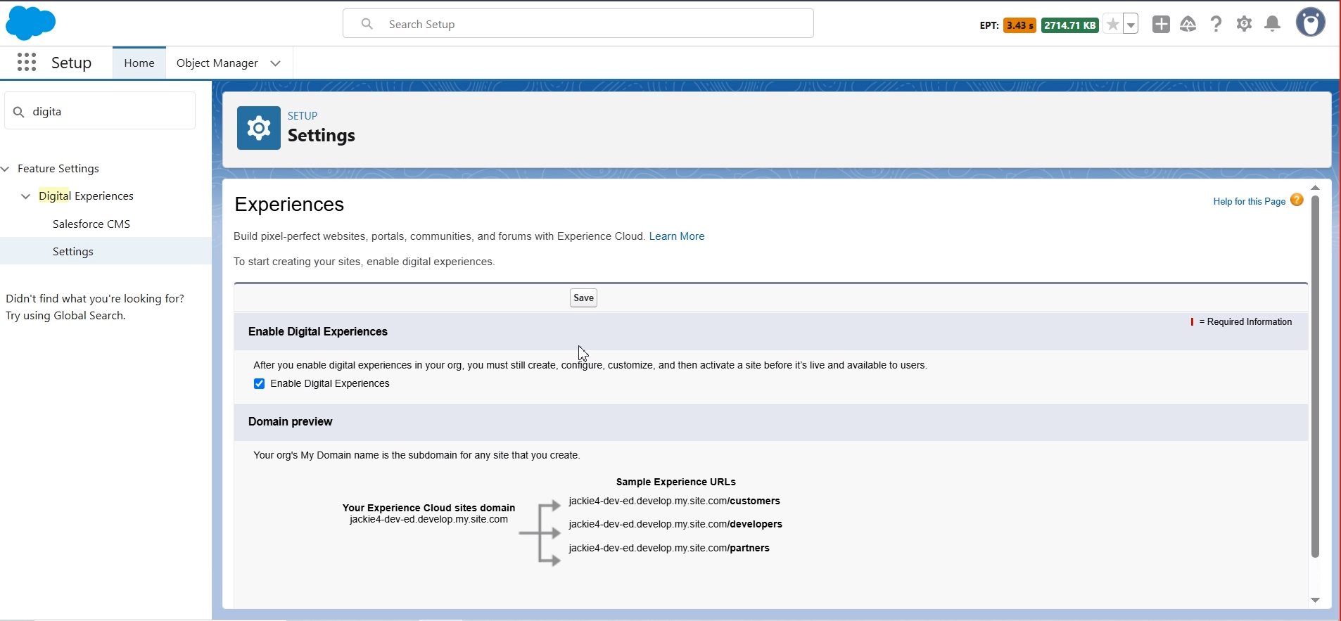 Setup conversations component for Community Users (Optional): screenshot 1