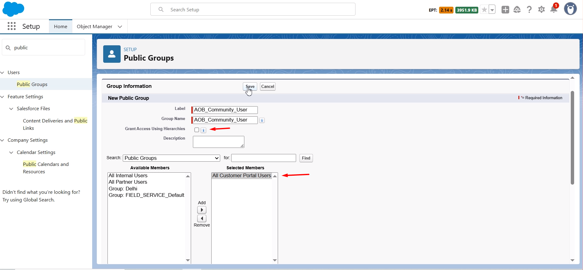 Share channel and template records with Community User: screenshot 2