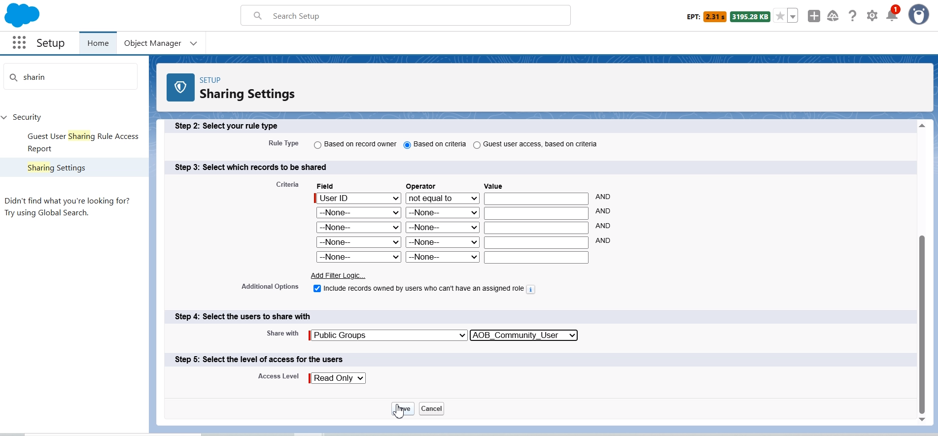 Share channel and template records with Community User: screenshot 13