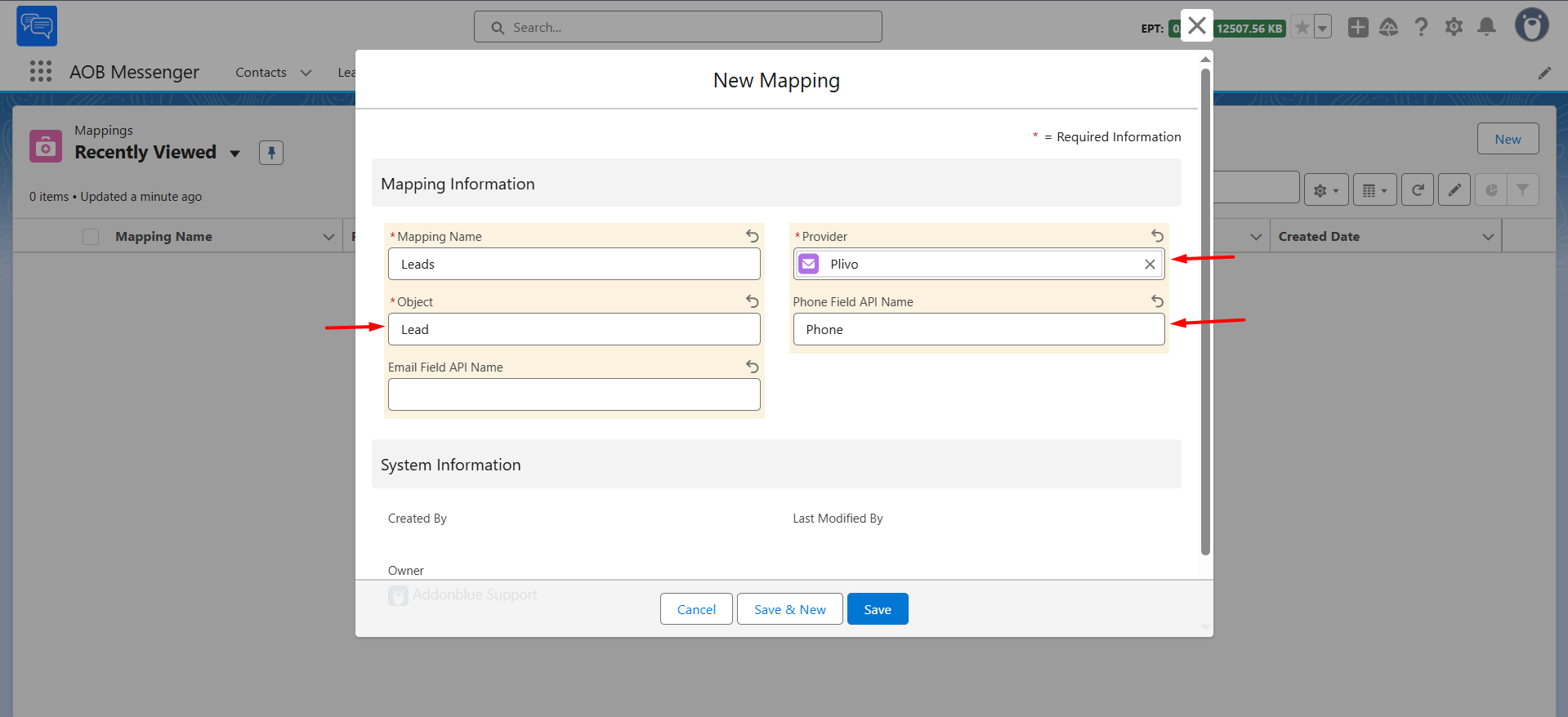 Setup Mappings: screenshot 2