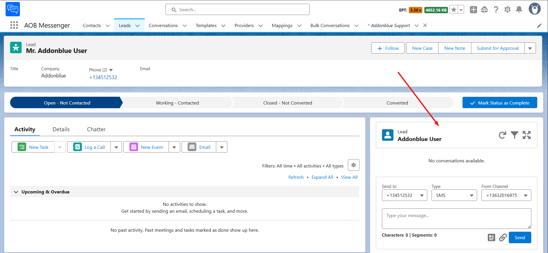 Setup Conversation component: screenshot 3