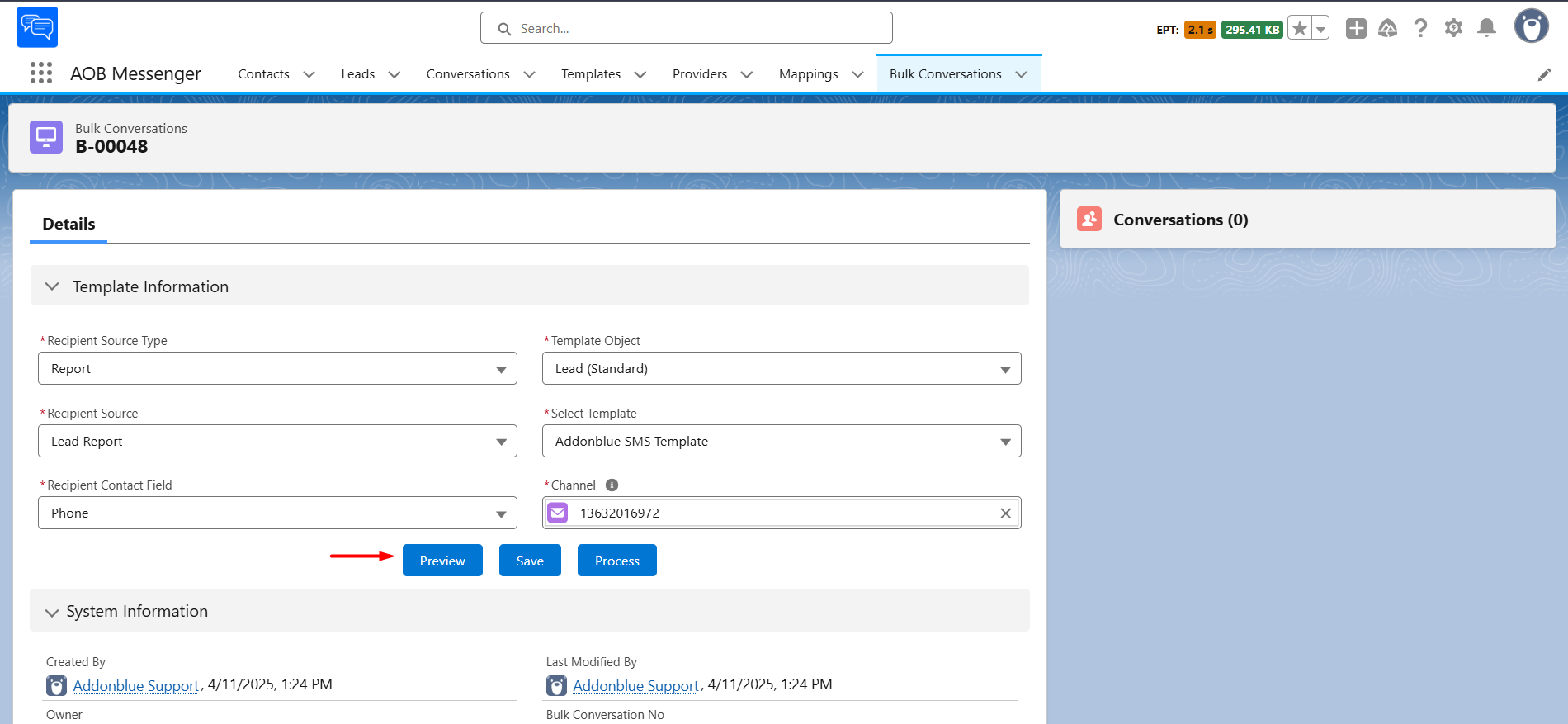 Bulk Conversations for SMS: screenshot 3