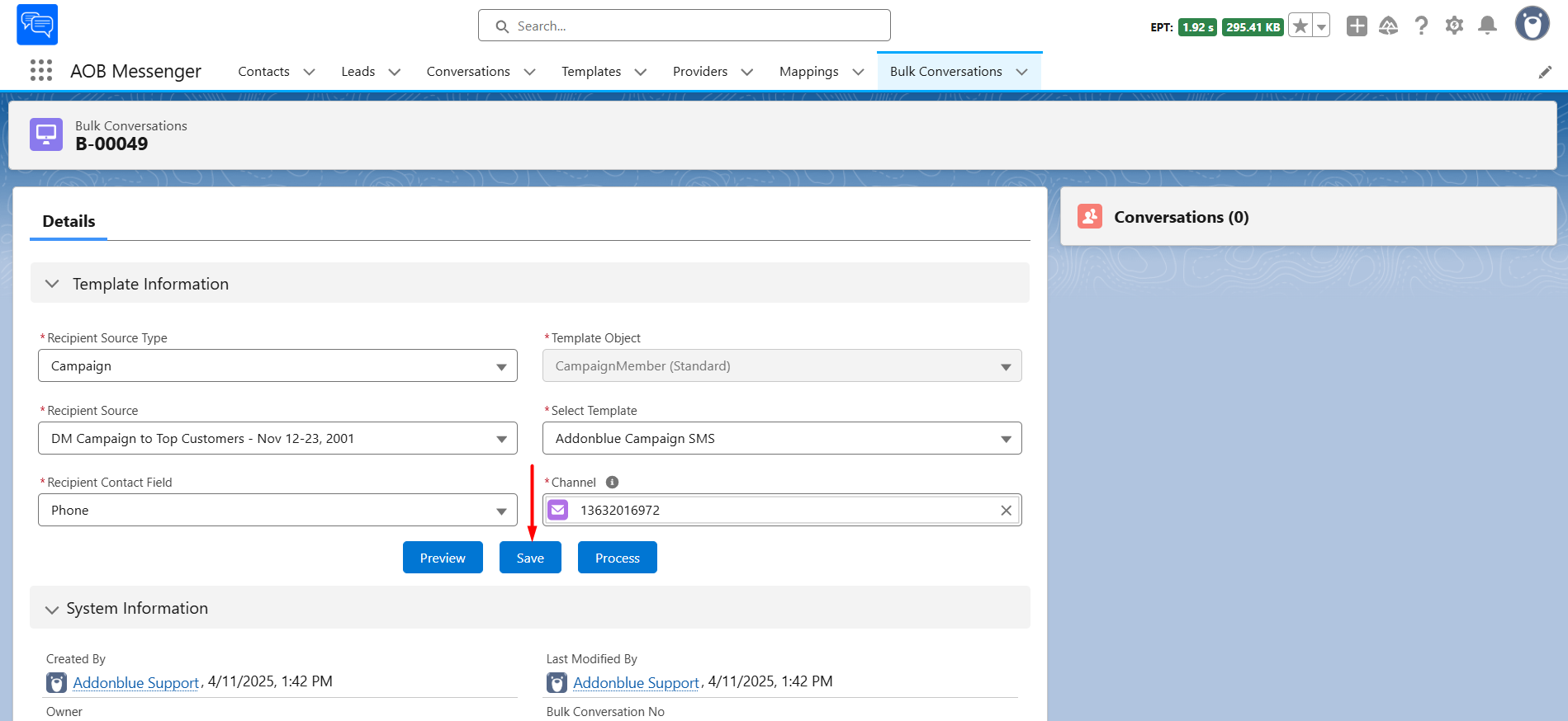 Bulk Conversations for SMS: screenshot 12
