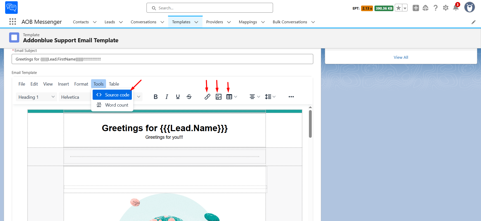 Create and Preview Email Template: screenshot 3
