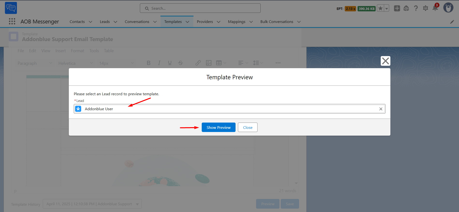 Create and Preview Email Template: screenshot 5
