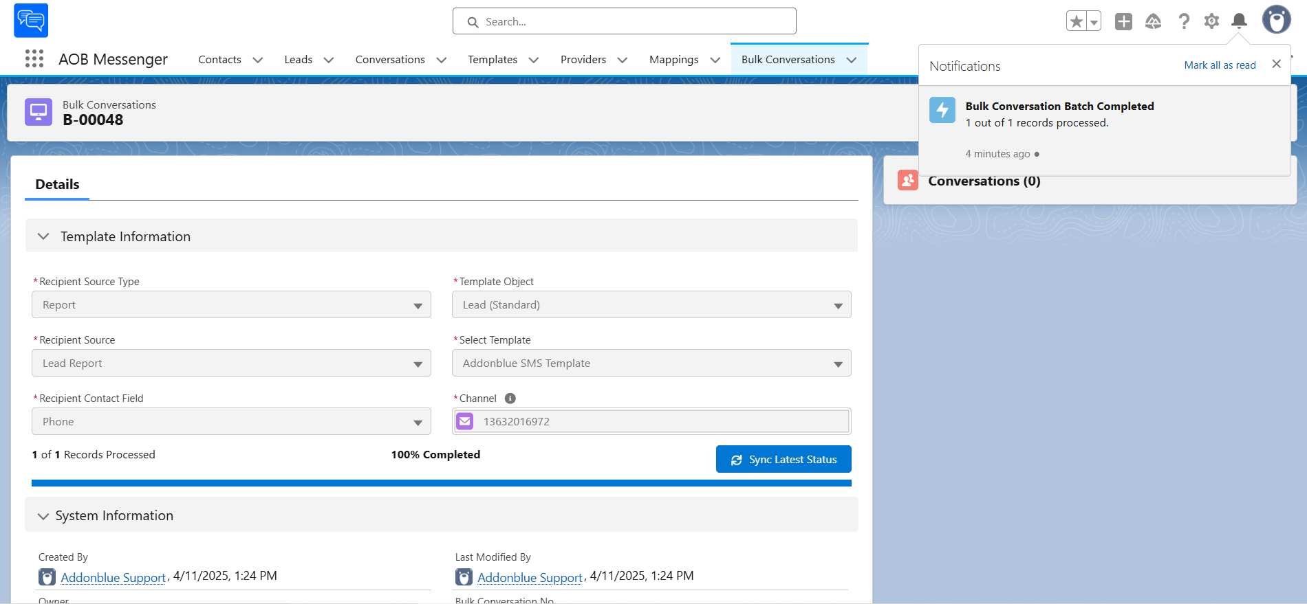 Bulk Conversations for SMS: screenshot 6