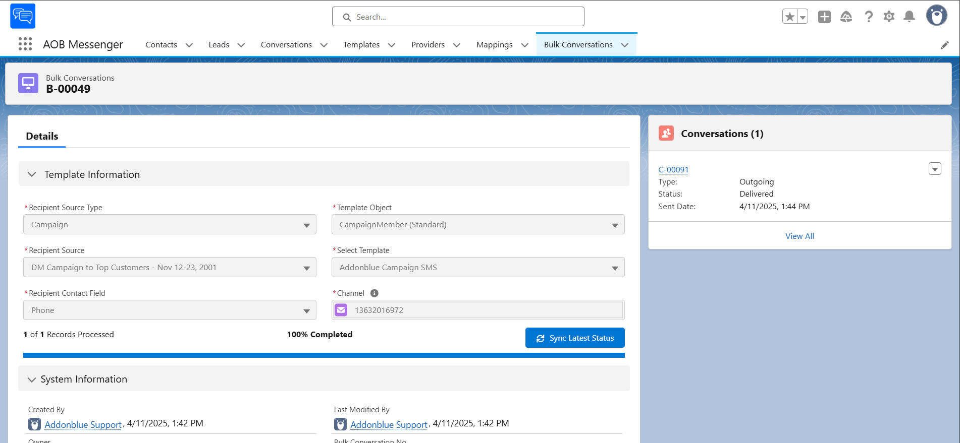 Bulk Conversations for SMS: screenshot 14