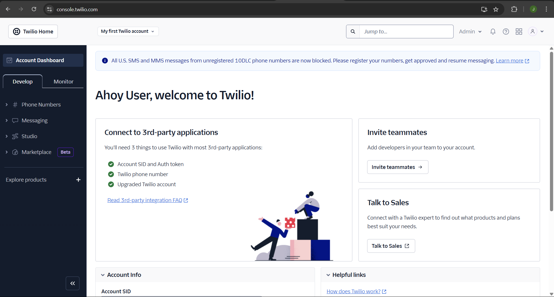 Setup Twilio for sending SMS/MMS: screenshot 8