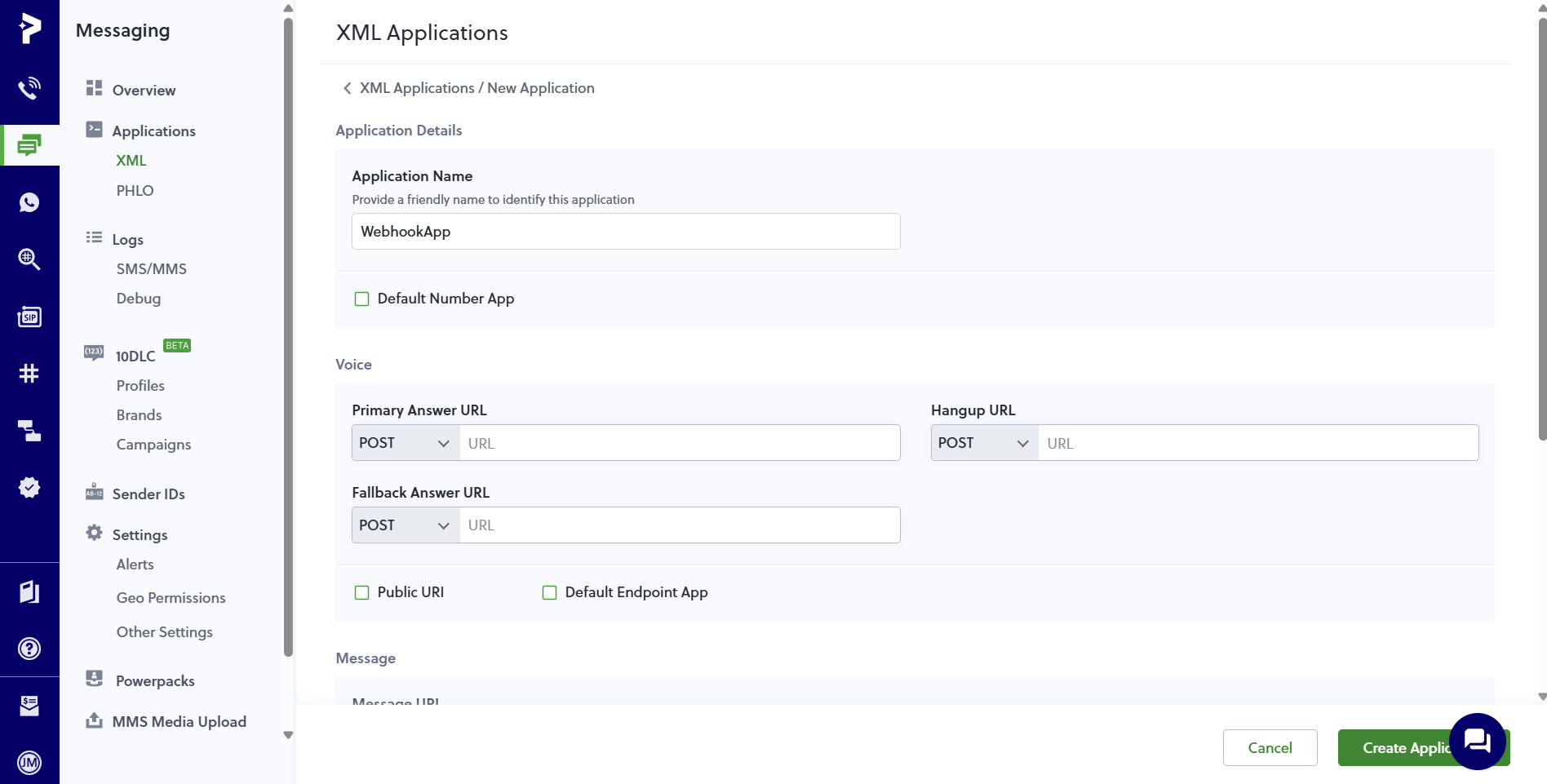 Setup Plivo for sending SMS/MMS: screenshot 9