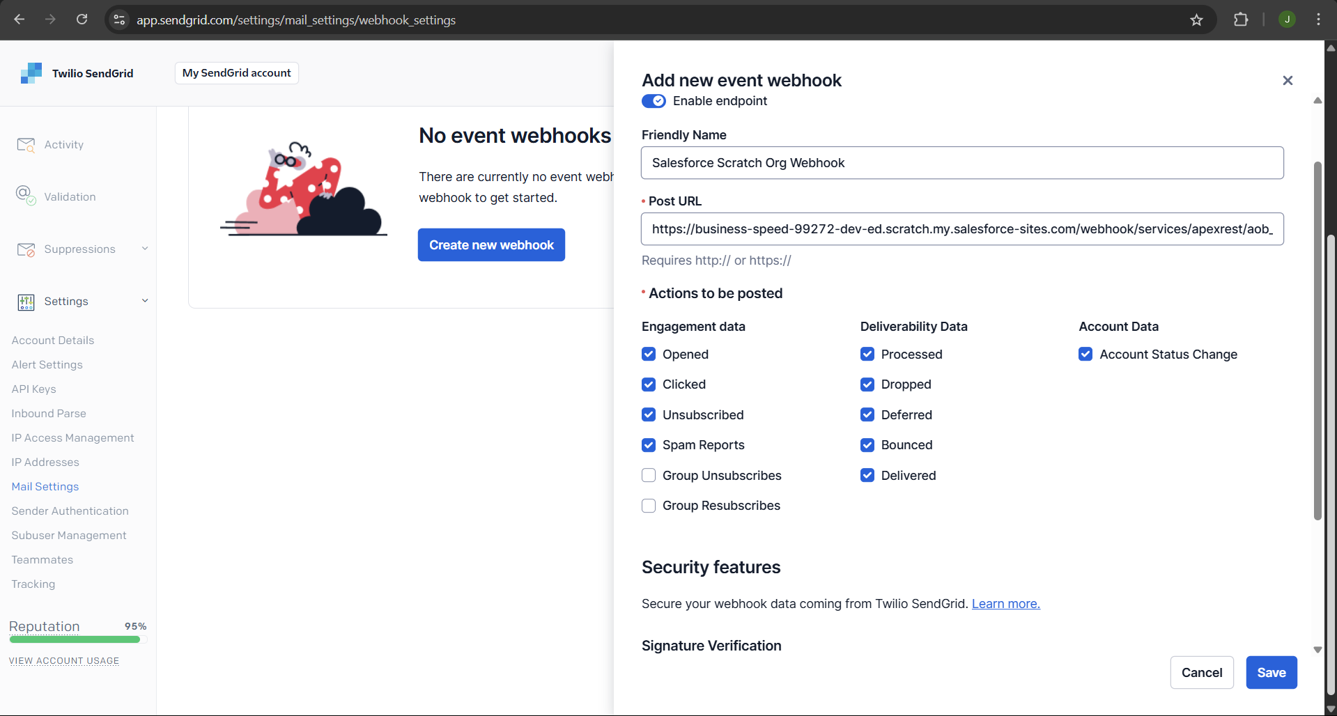 Setup Sendgrid for sending emails: screenshot 9