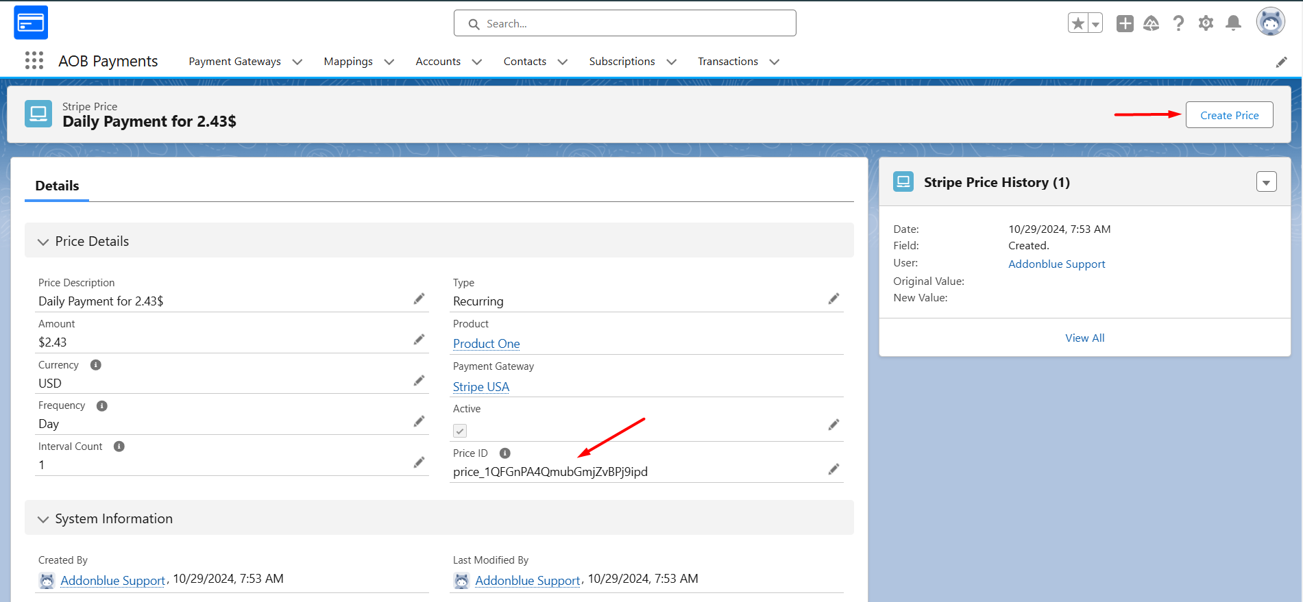 Product and Price creation: screenshot 6