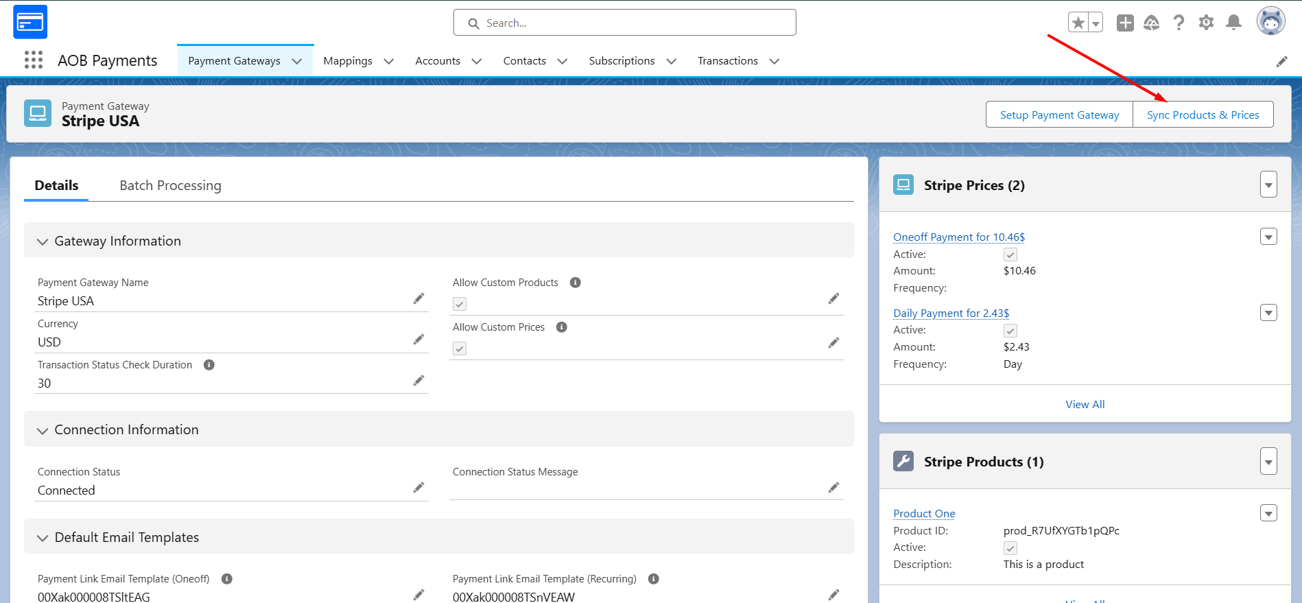 Product and Price creation: screenshot 7