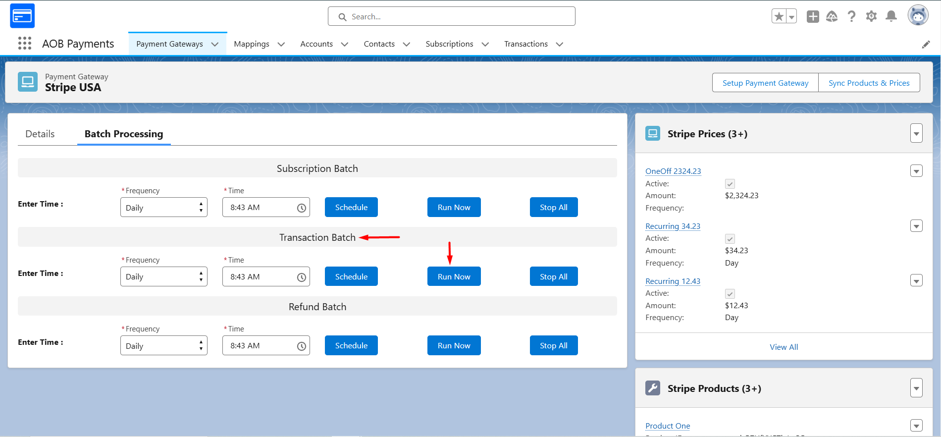 Perform One-off payment from Mapping Object: screenshot 4