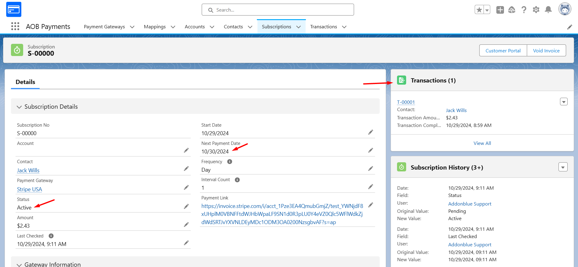 Subscription Processing Batch: screenshot 2