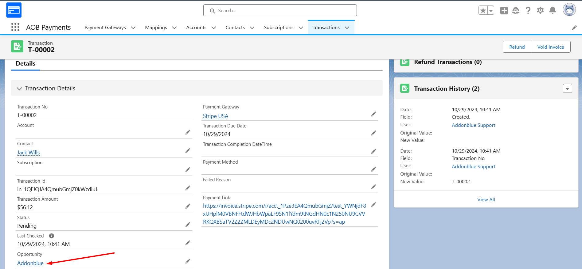 Perform One-off payment from Mapping Object: screenshot 3
