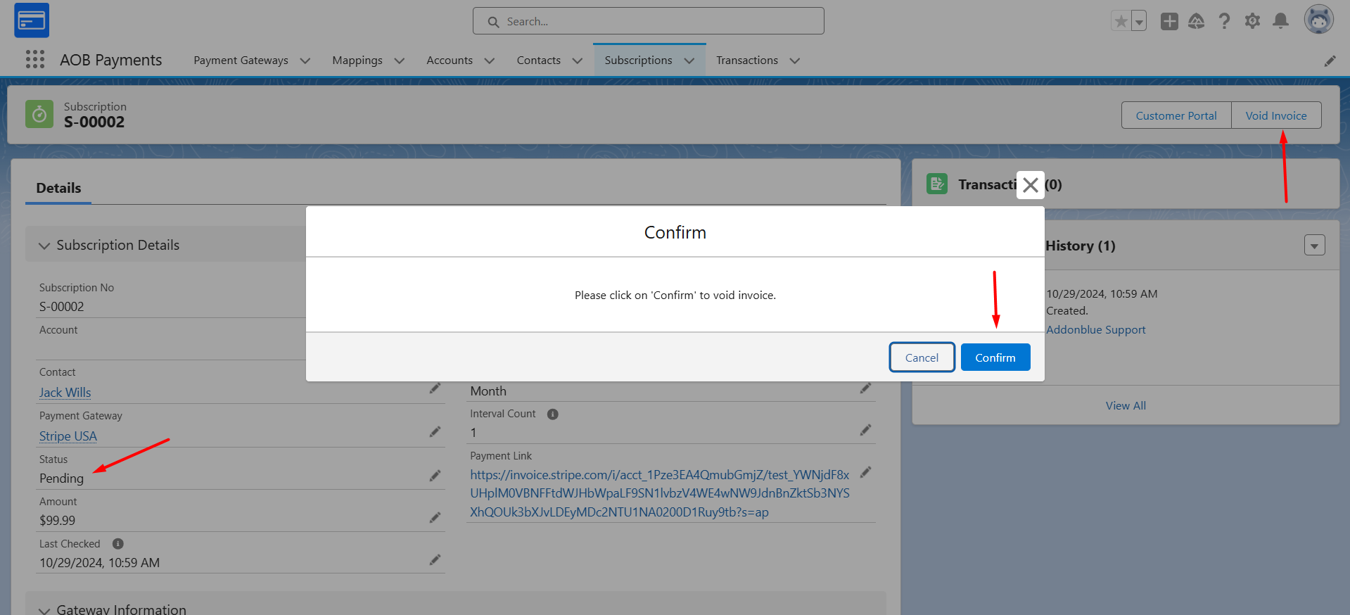 Void Invoice: screenshot 4