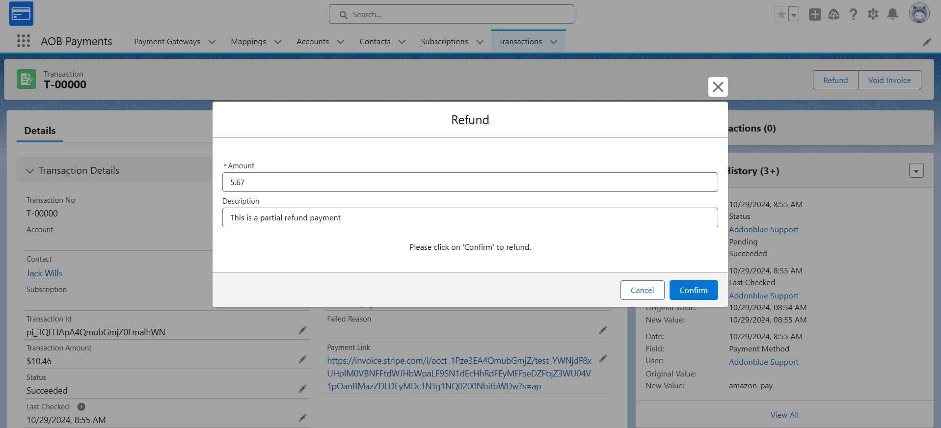 Refund Processing: screenshot 1