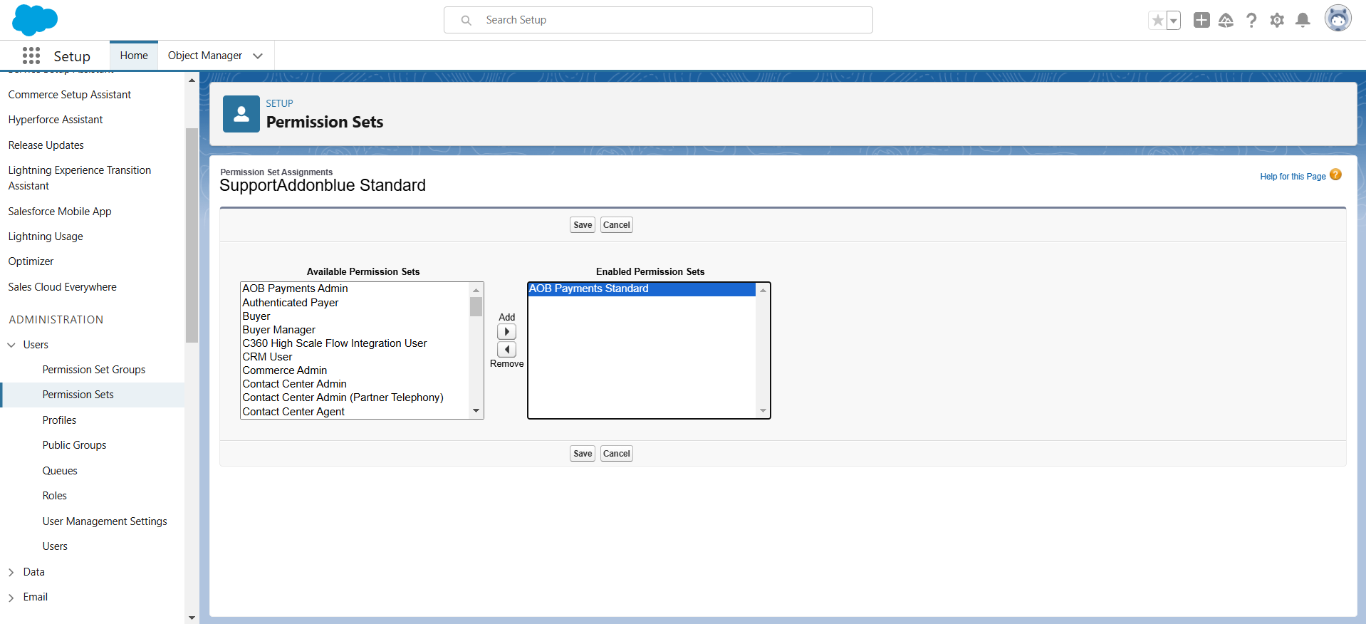 AOB Payments Setup: screenshot 3