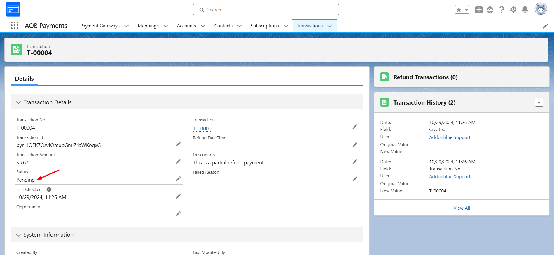 Refund Processing: screenshot 3