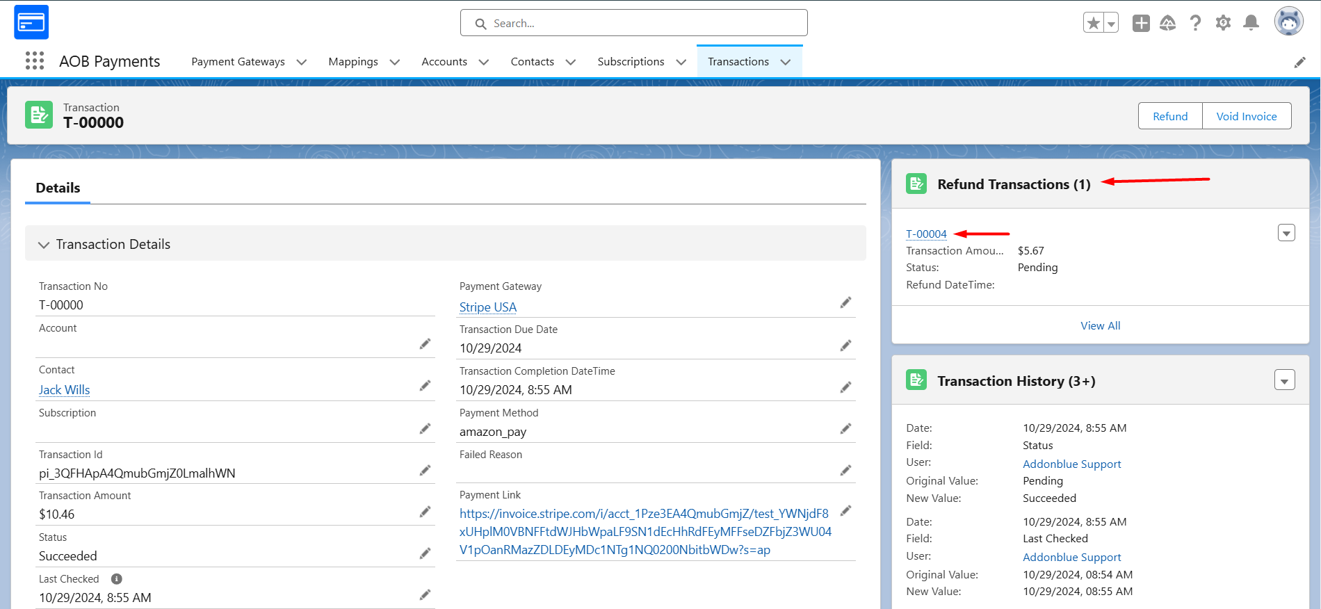 Refund Processing: screenshot 2
