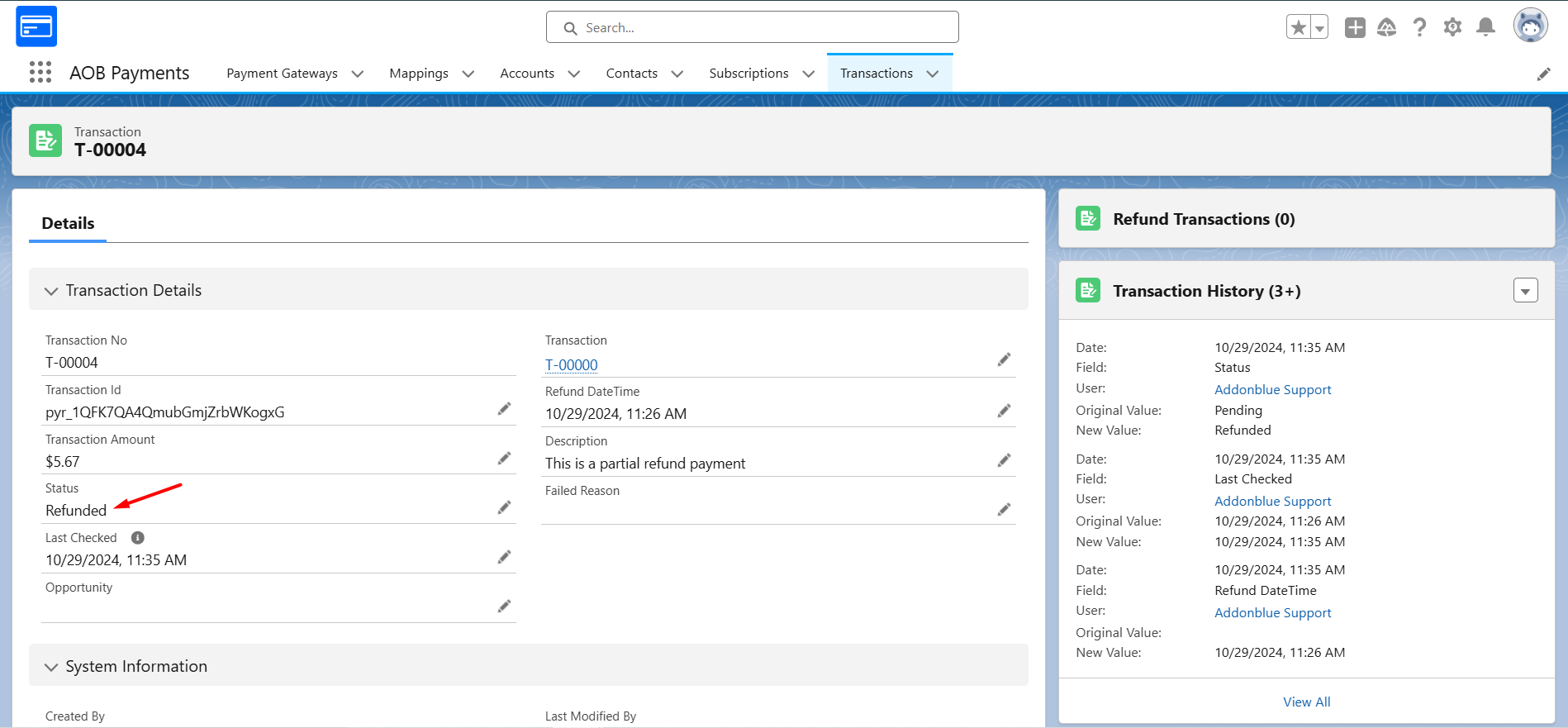 Refund Batch Processing: screenshot 2