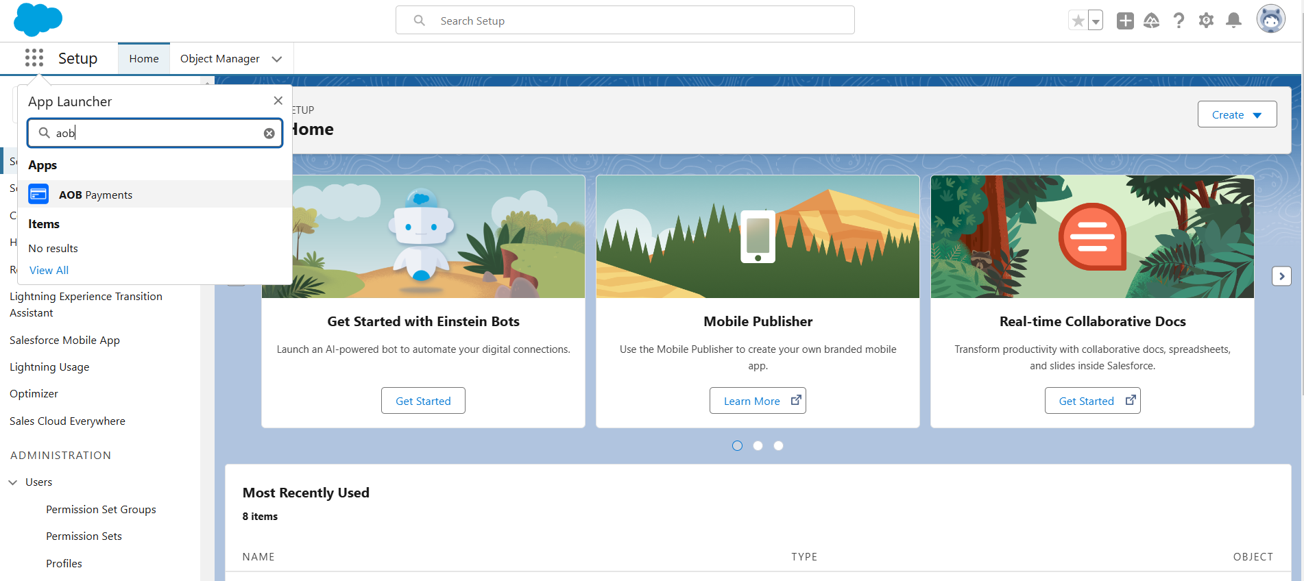 AOB Payments Setup: screenshot 4