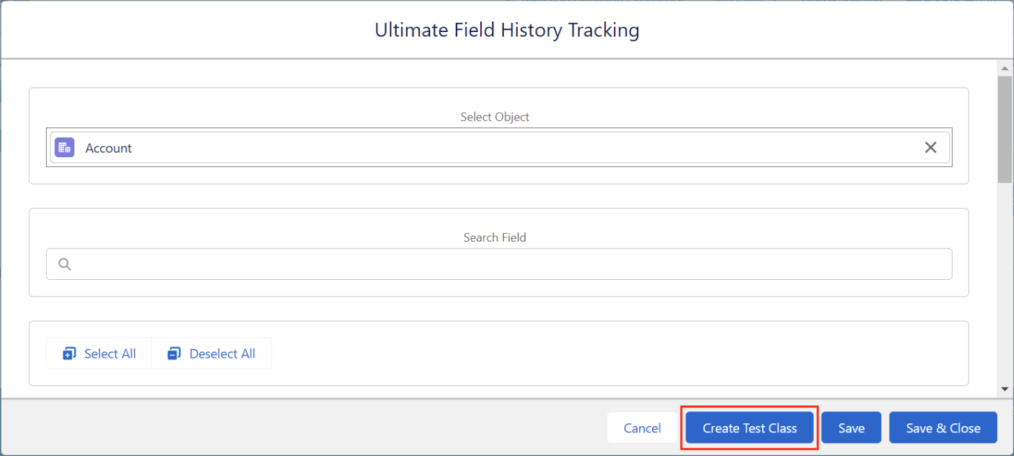 Configure Objects and Fields for History Tracking in Sandbox Addonblue